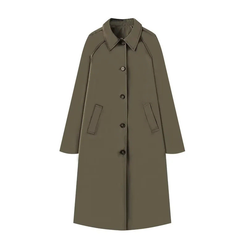 Dame Trenchcoats Med Knaplukning | Lang