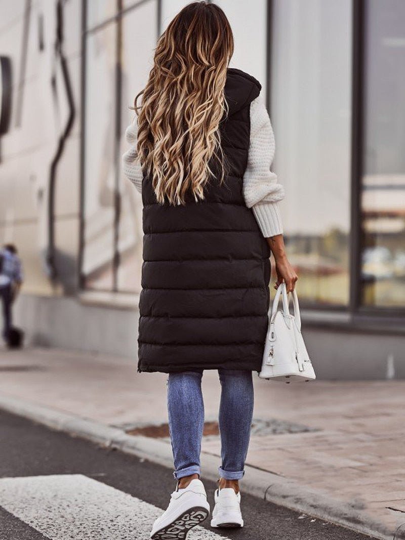 Dame Veste Med Quiltet Design | Lang