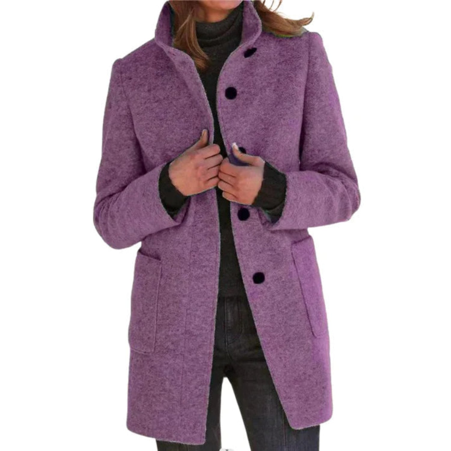 Dame Vinter Jakke Kort Foret | Elegant Snit