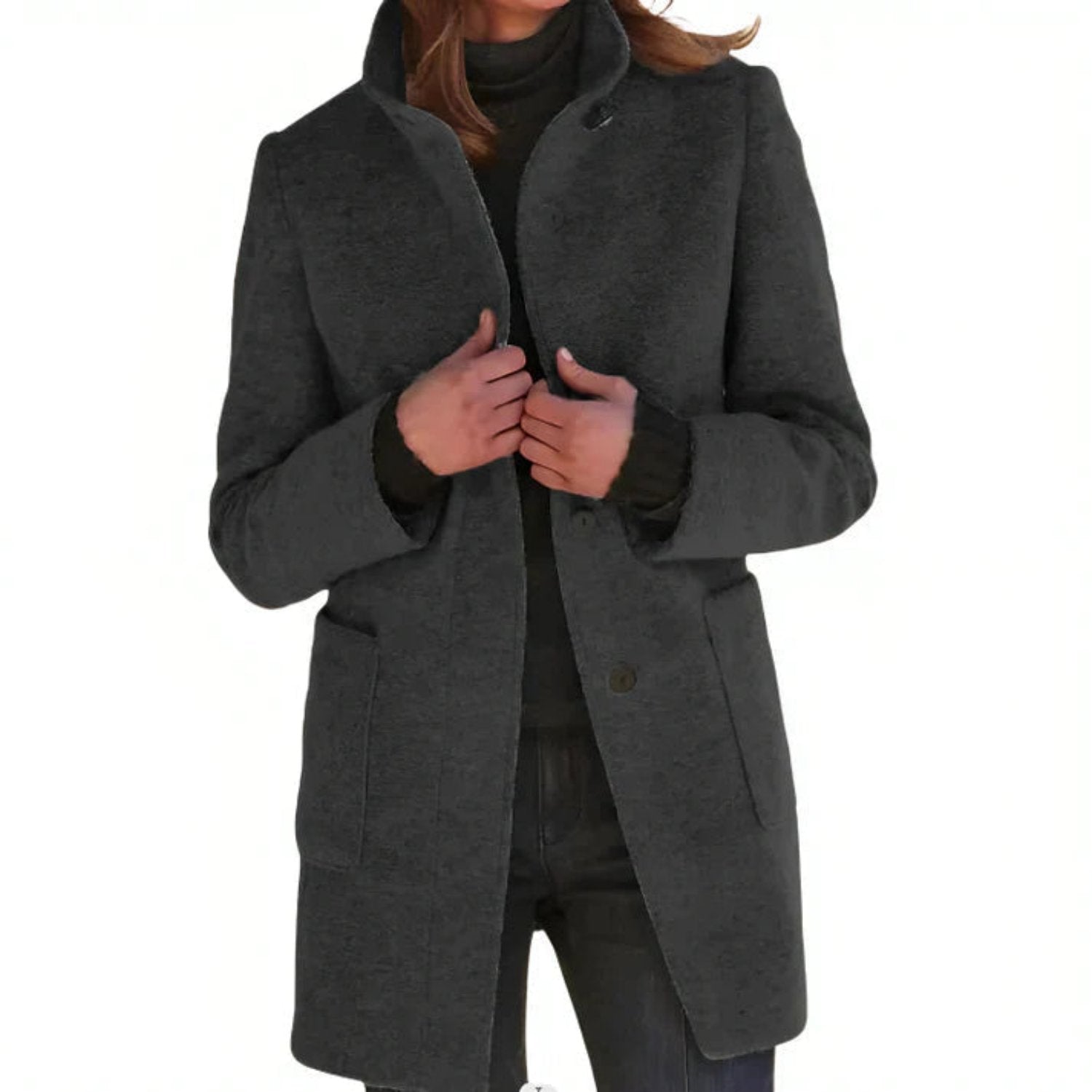 Dame Vinter Jakke Kort Foret | Elegant Snit