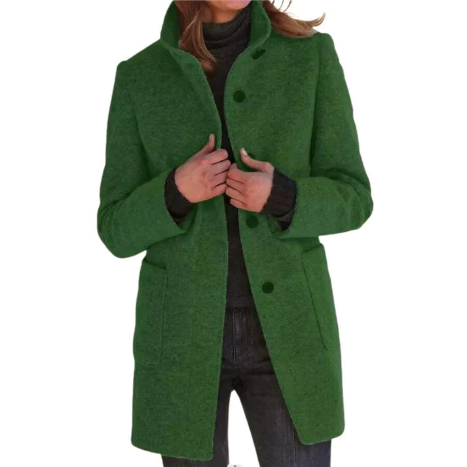 Dame Vinter Jakke Kort Foret | Elegant Snit