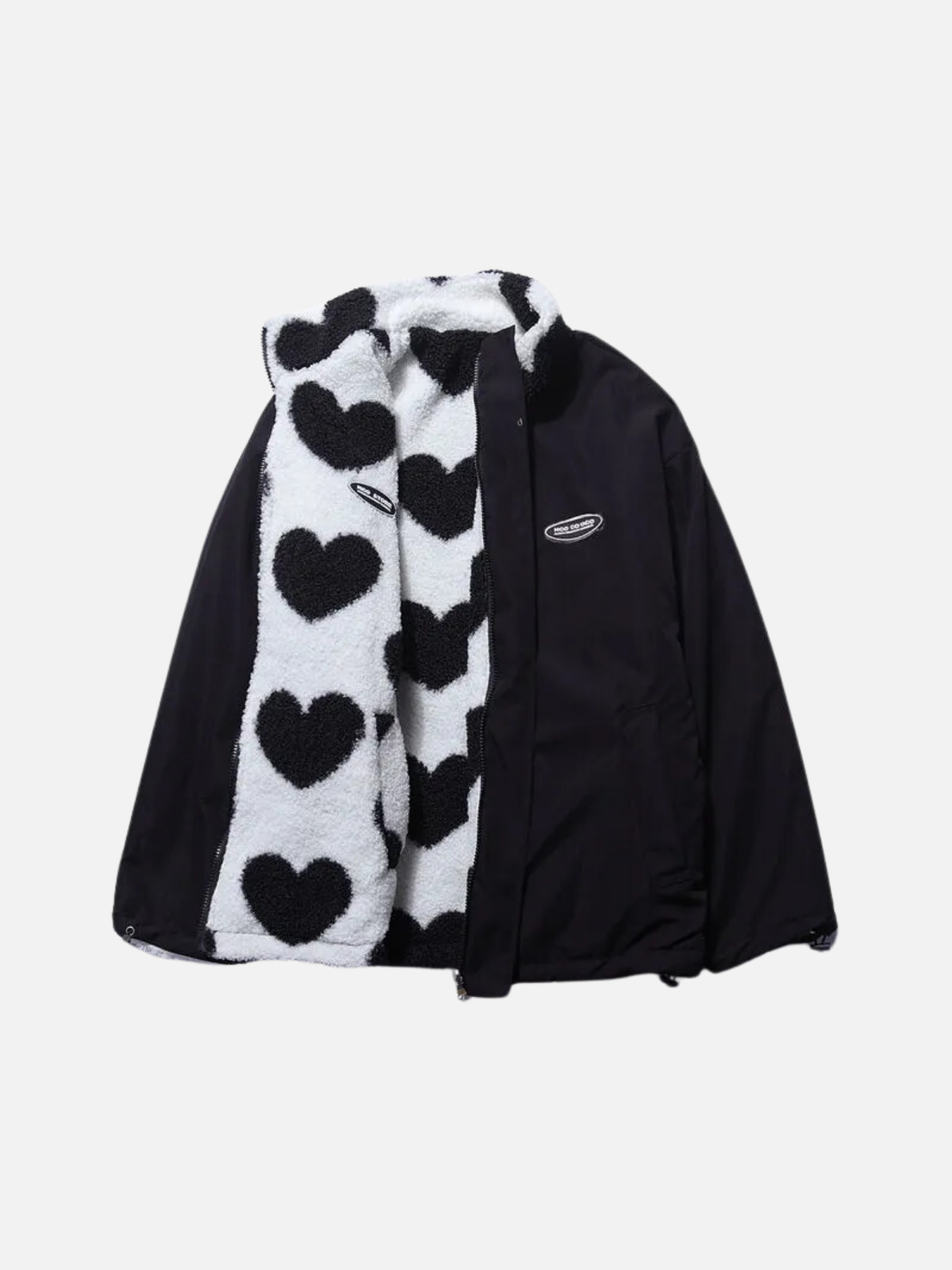 Dame Vinterjakke Fleece Foret | Hjerteprint