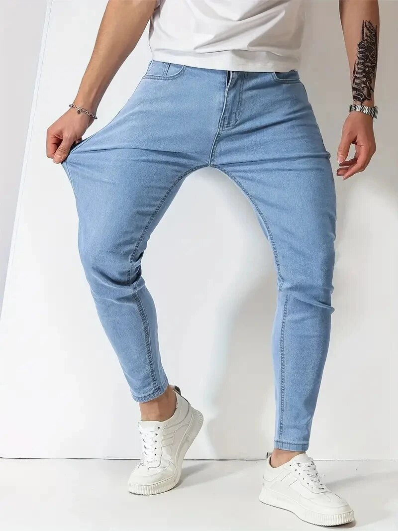 Elastiske Herrejeans Med Slank Pasform Og Høj Komfort | Letvægt