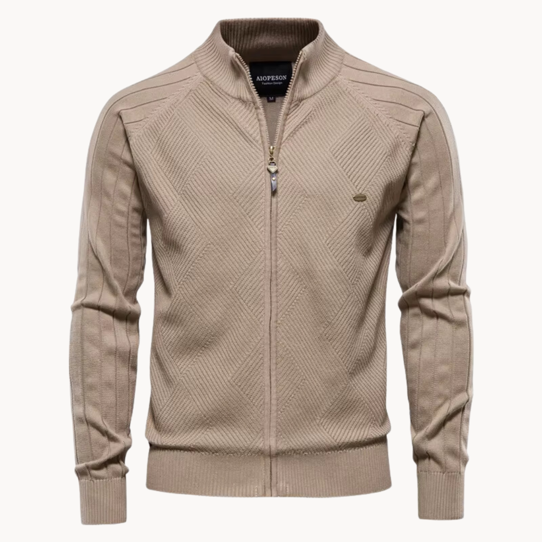 Gianni | Herre Klassisk Cardigan med Lynlås