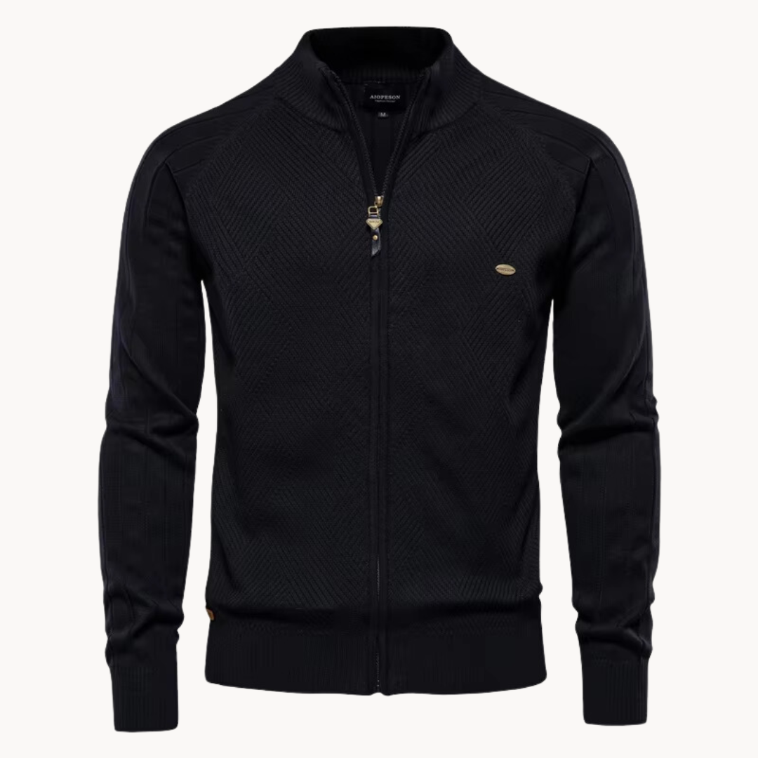 Gianni | Herre Klassisk Cardigan med Lynlås