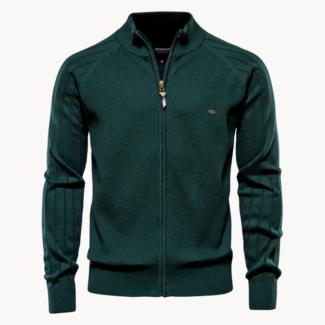 Gianni | Herre Klassisk Cardigan med Lynlås