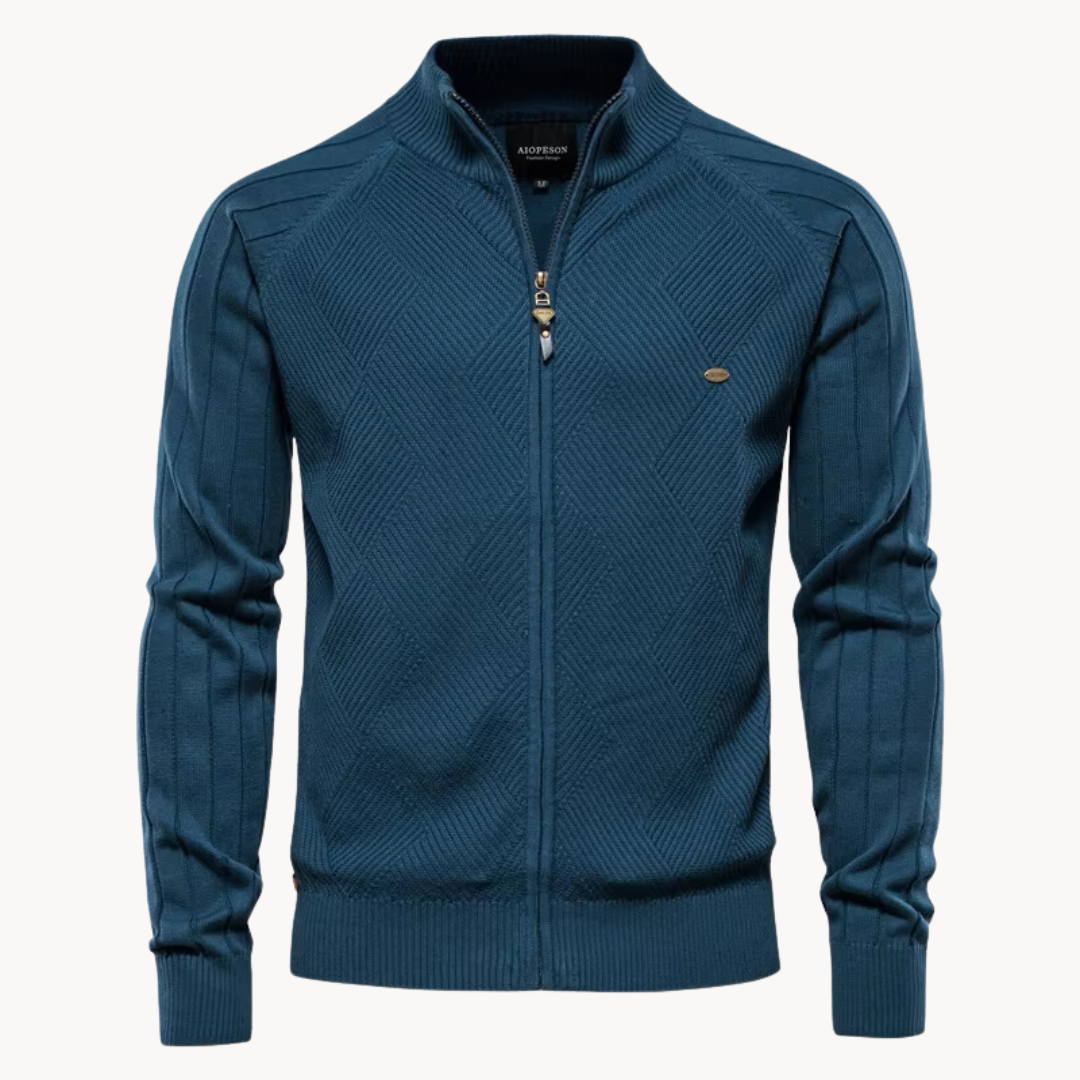 Gianni | Herre Klassisk Cardigan med Lynlås