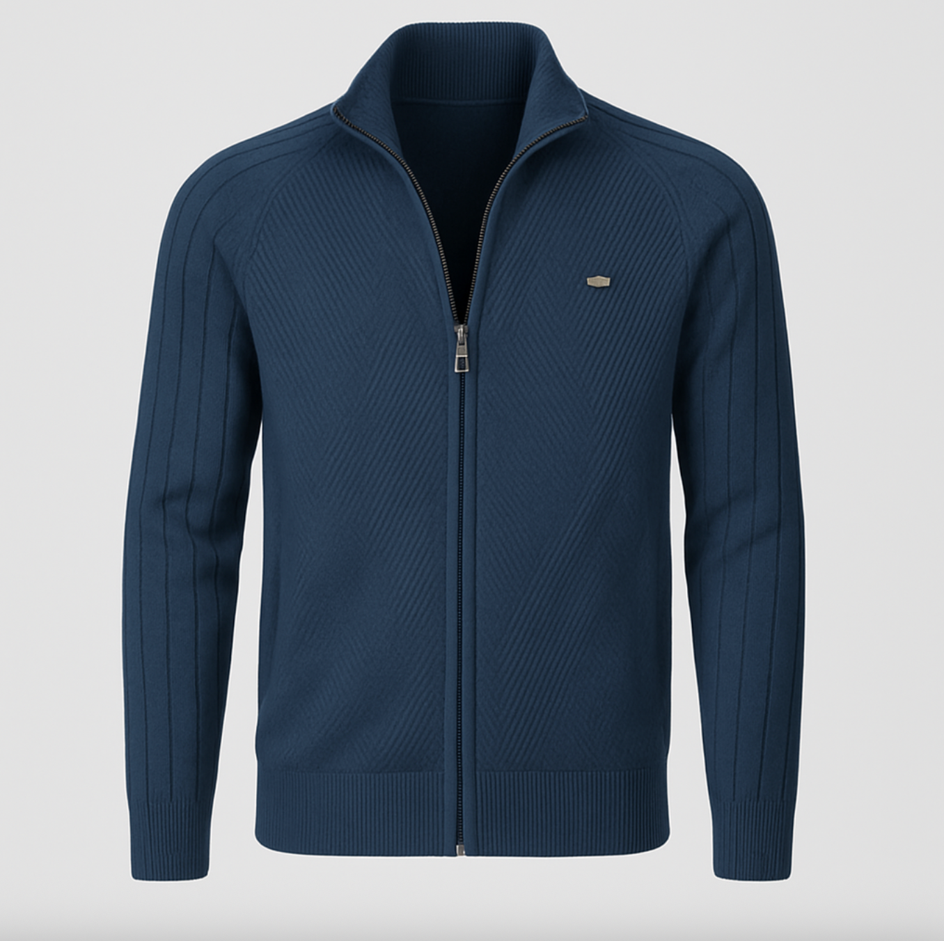 Gianni | Herre Klassisk Cardigan med Lynlås