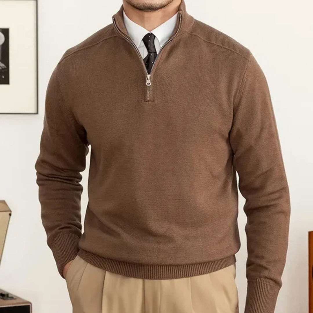 Gianni | Herre Klassisk Halvlyn Sweater