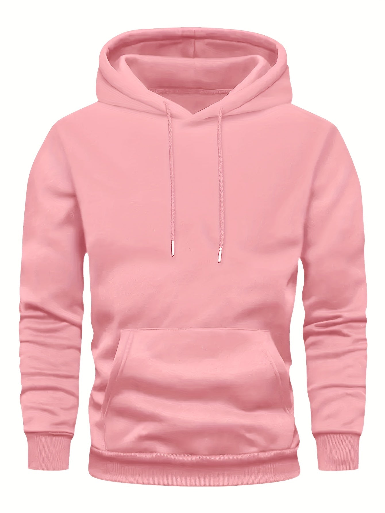 Herre Hoodie Med Kængurulomme & Ribkant