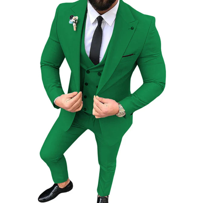 Herre Jakkesæt Slim Fit 3-Delt Med Vest