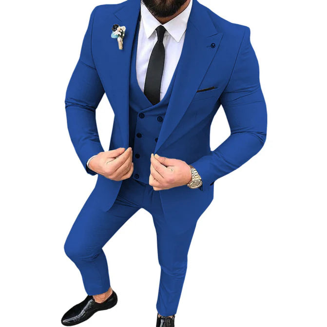 Herre Jakkesæt Slim Fit 3-Delt Med Vest