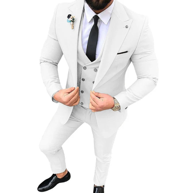 Herre Jakkesæt Slim Fit 3-Delt Med Vest