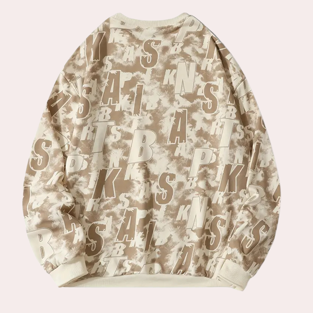 Herre Sweatshirt Med Ribkanter | Vasket