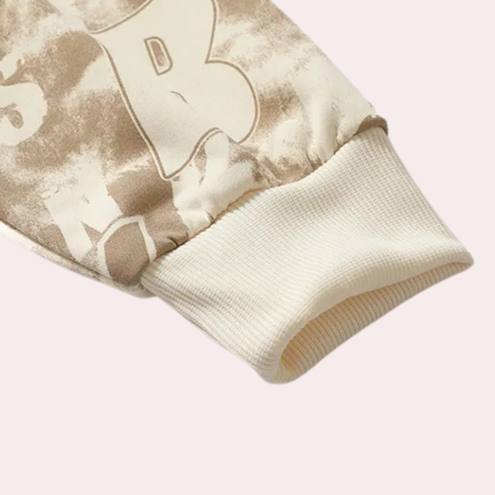 Herre Sweatshirt Med Ribkanter | Vasket