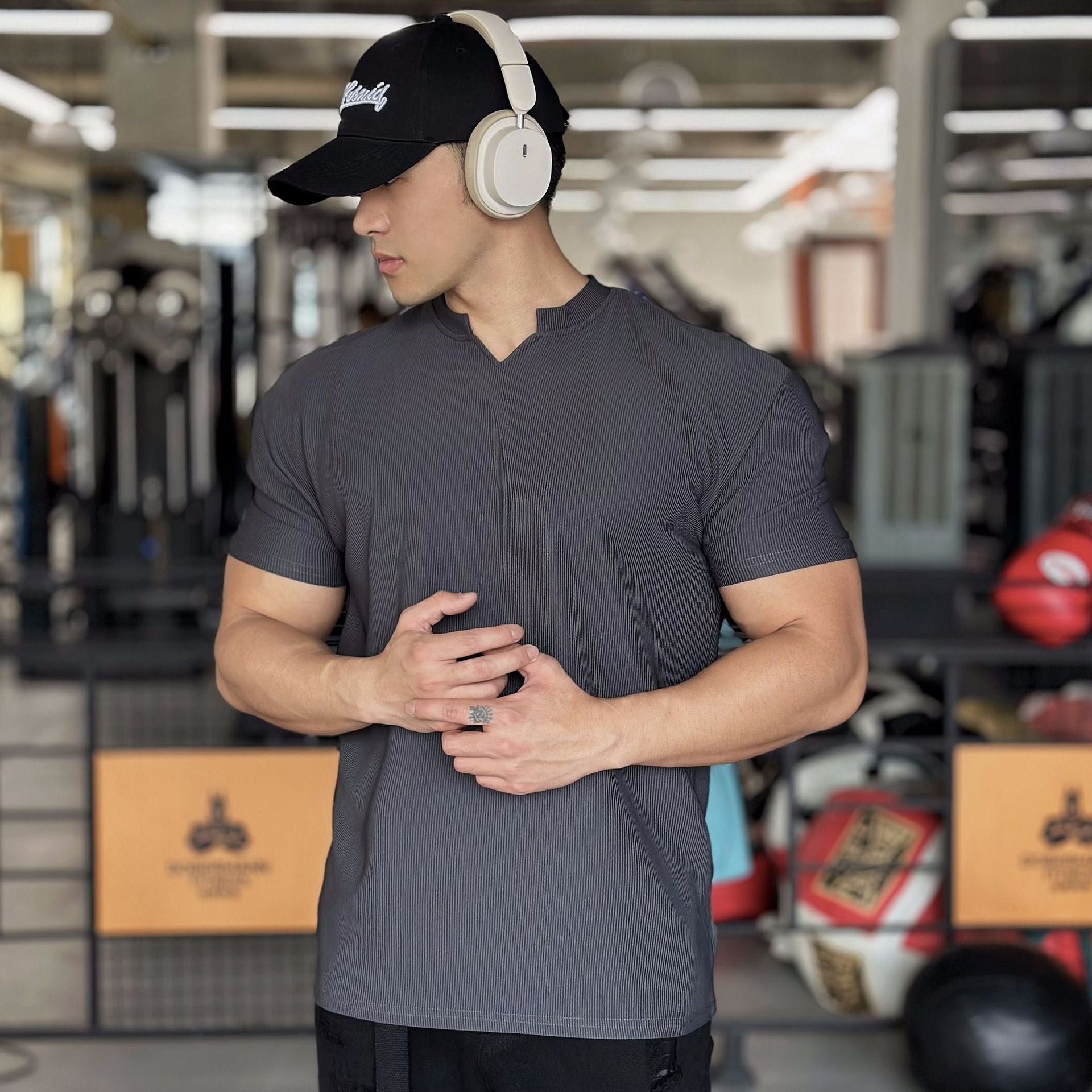 Herre T-Shirts Med V-Hals | Hvid