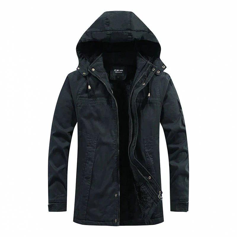 Herrer Army Vinterjakke Med Hætte & Fleece