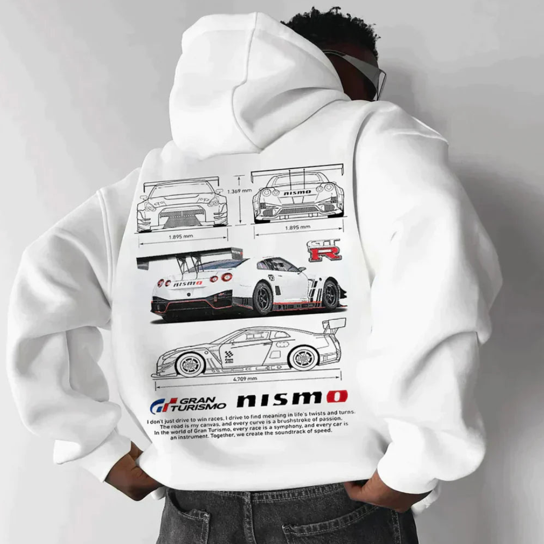 Herrer Hoodie Med Bilprint & Hætte