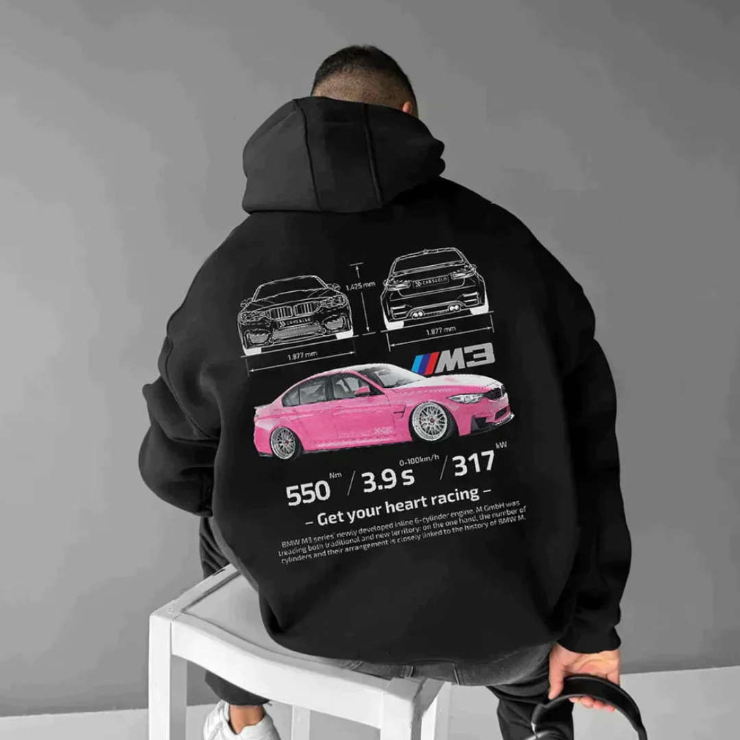Herrer Hoodie Med Bilprint & Hætte