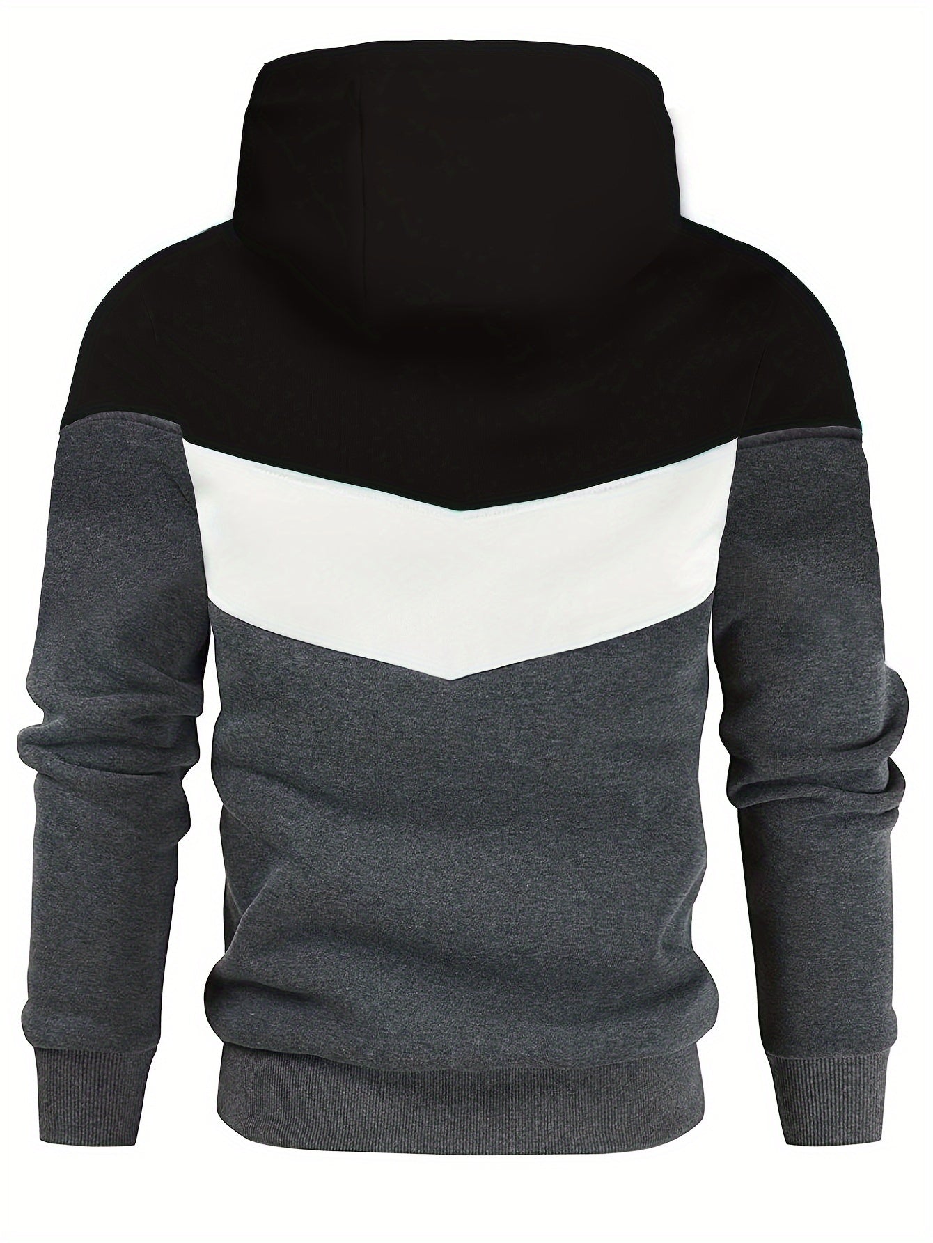 Herrer Hoodie Med Farveblokdesign & Snøre