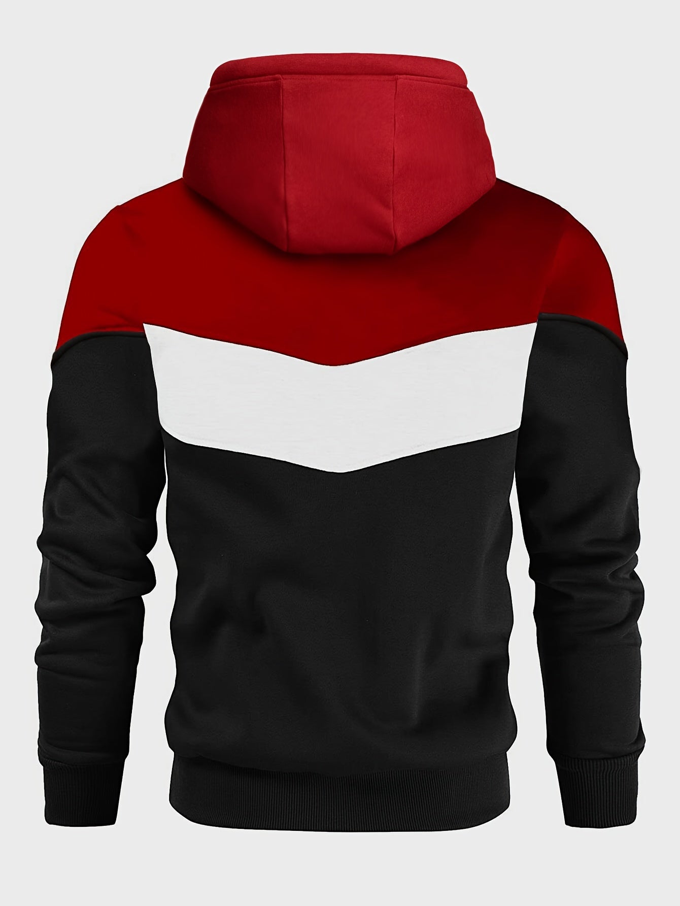 Herrer Hoodie Med Farveblokdesign & Snøre