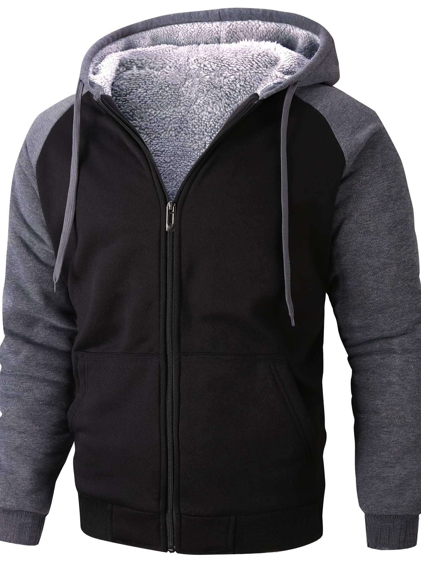 Herrer Hoodie Med Lynlås & Fleecefor