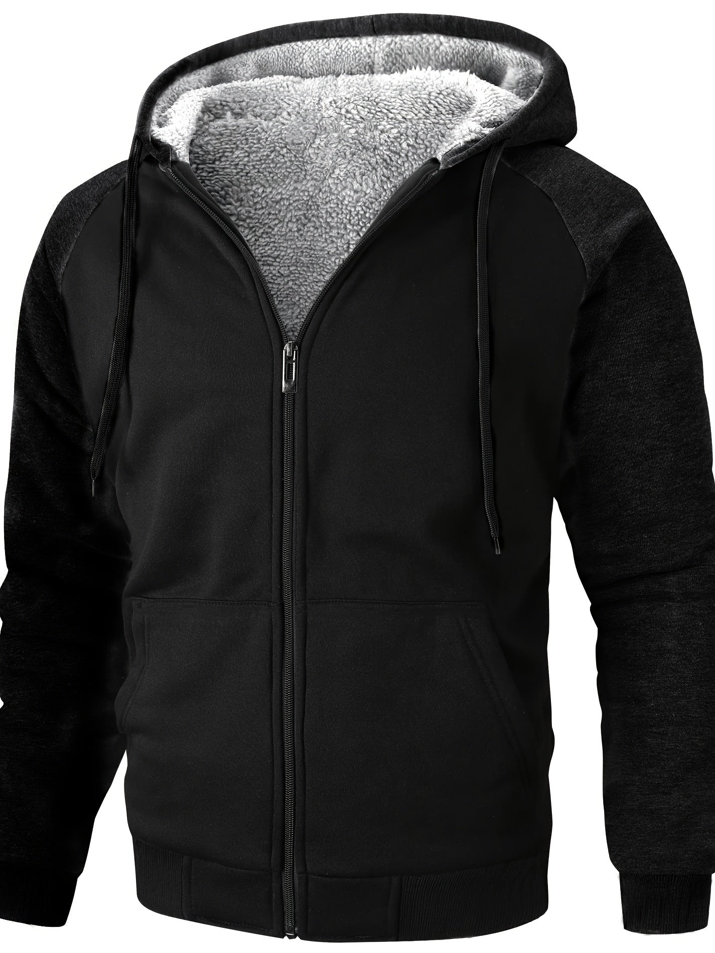 Herrer Hoodie Med Lynlås & Fleecefor