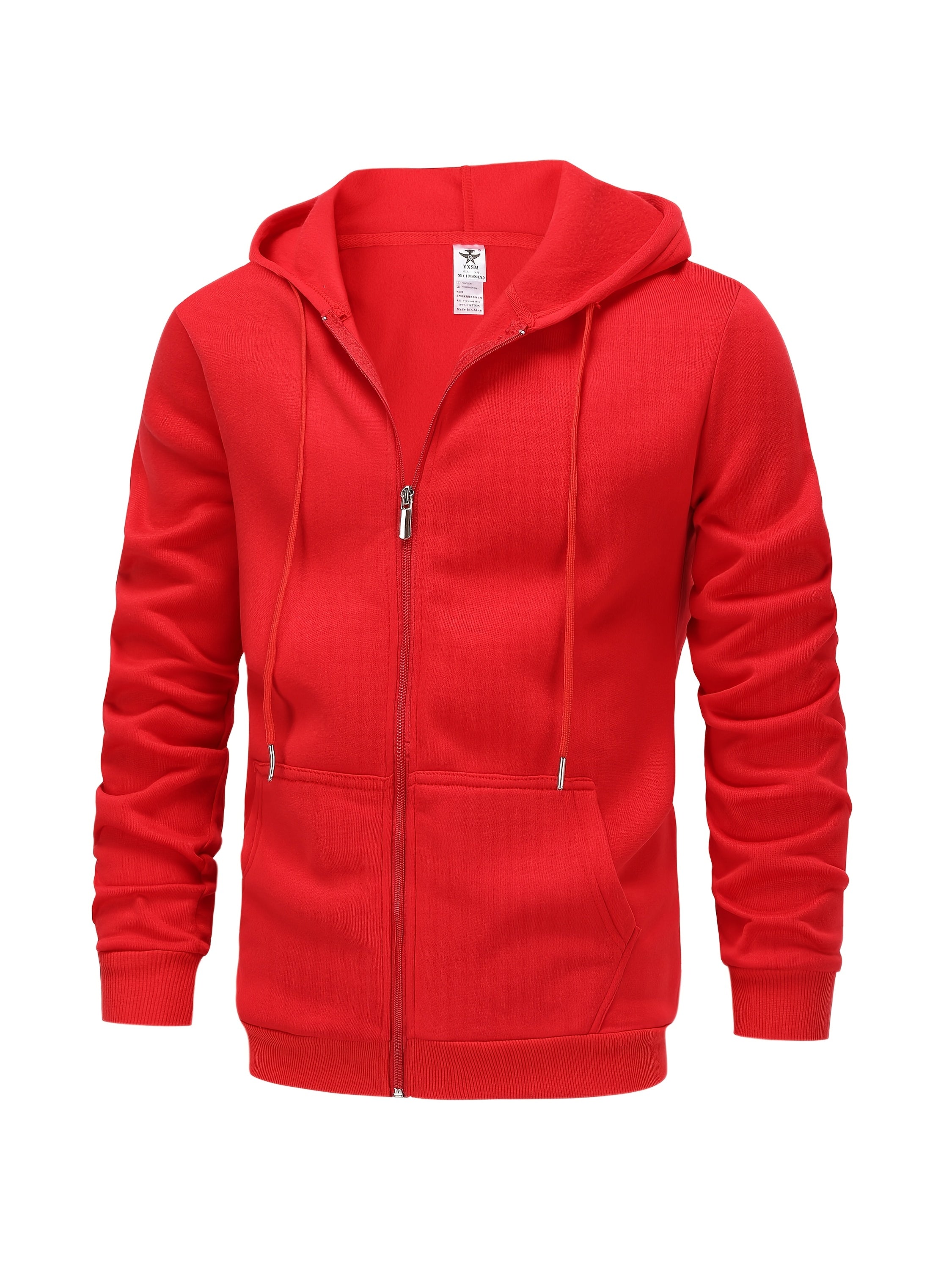 Herrer Hoodie Med Lynlås & Kængurulommer