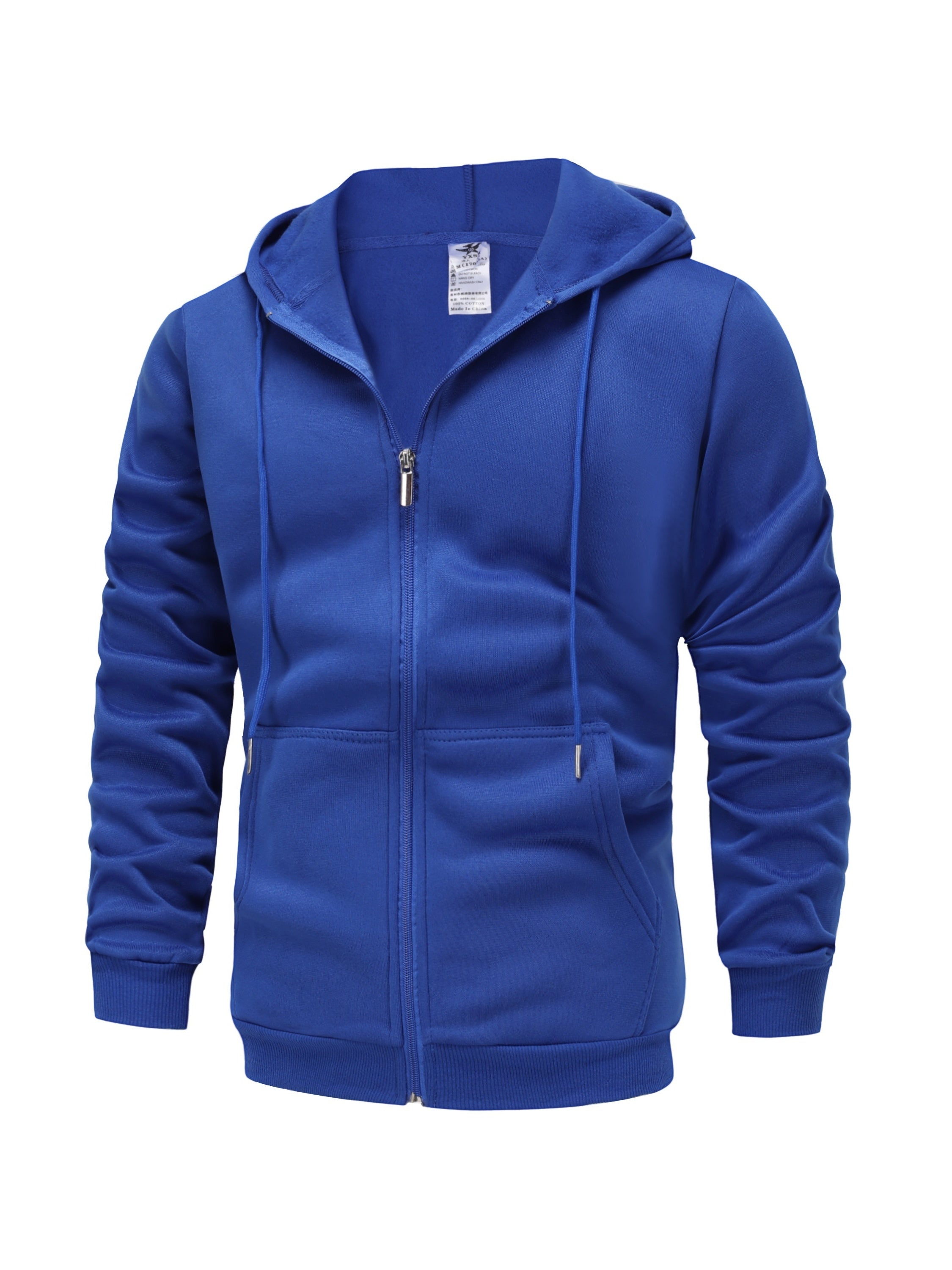 Herrer Hoodie Med Lynlås & Kængurulommer