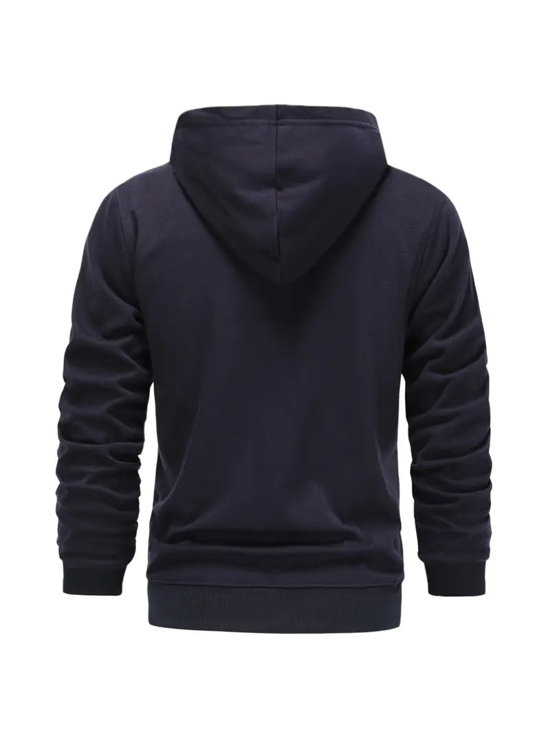 Herrer Hoodie Med Lynlås & Kængurulommer