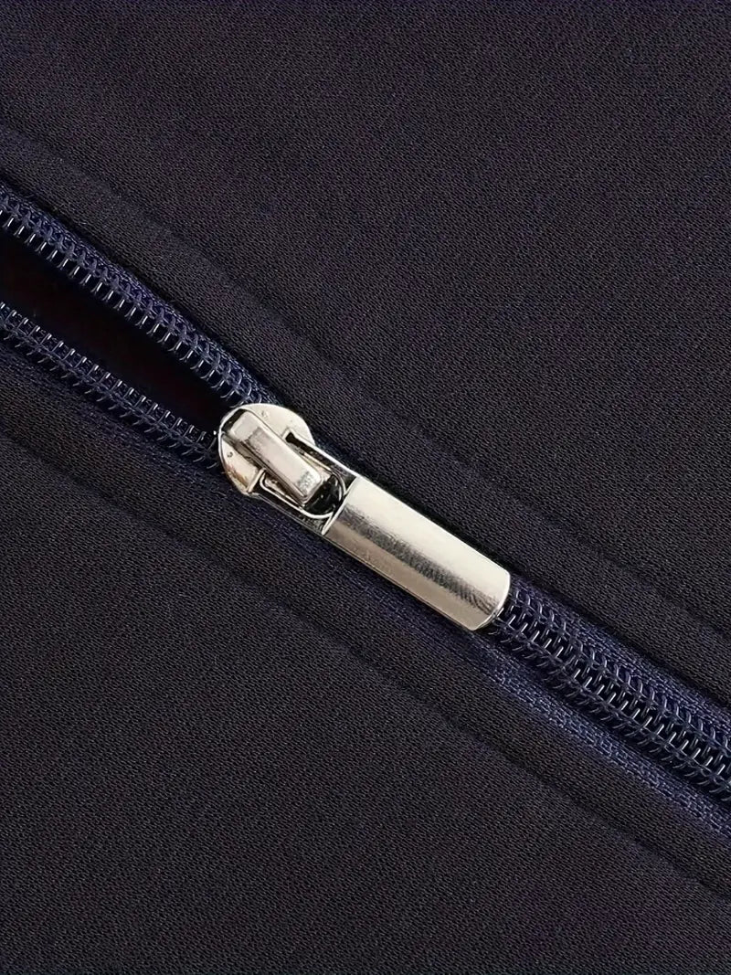 Herrer Hoodie Med Lynlås & Kængurulommer