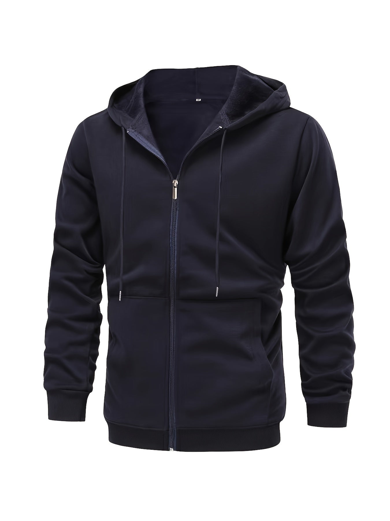 Herrer Hoodie Med Lynlås & Kængurulommer