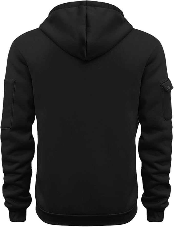 Herrer Hoodie Med Neon Lynlås & Lommer