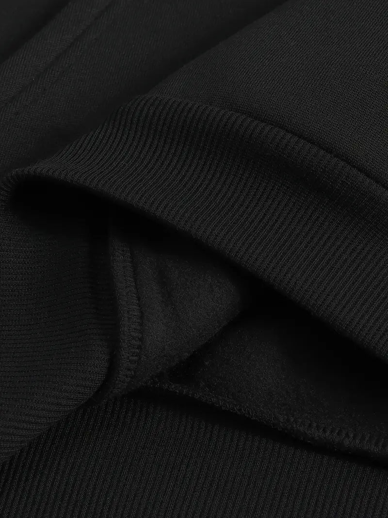Herrer Hoodie Med Printdetalje & Kængurulomme