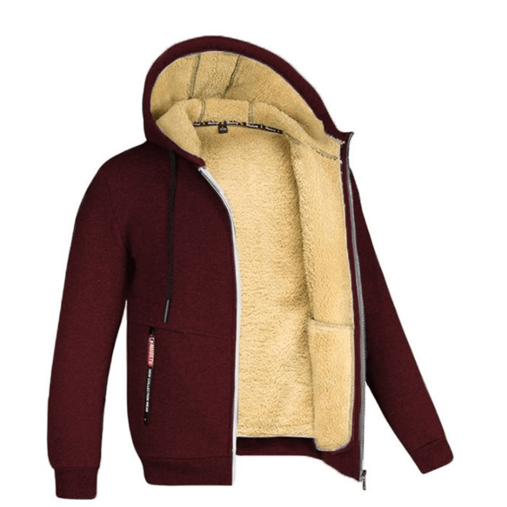 Herrer Hoodie Med Sherpa Foring & Lynlås