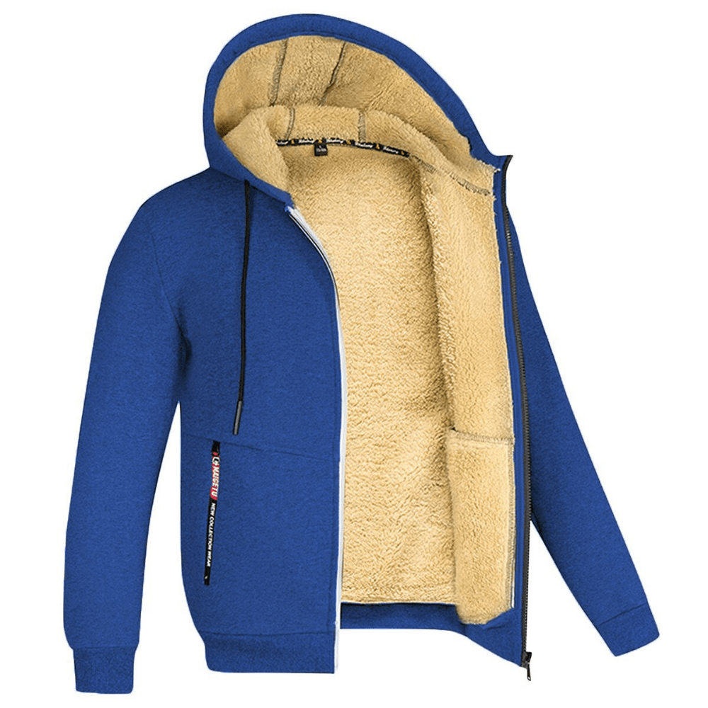 Herrer Hoodie Med Sherpa Foring & Lynlås