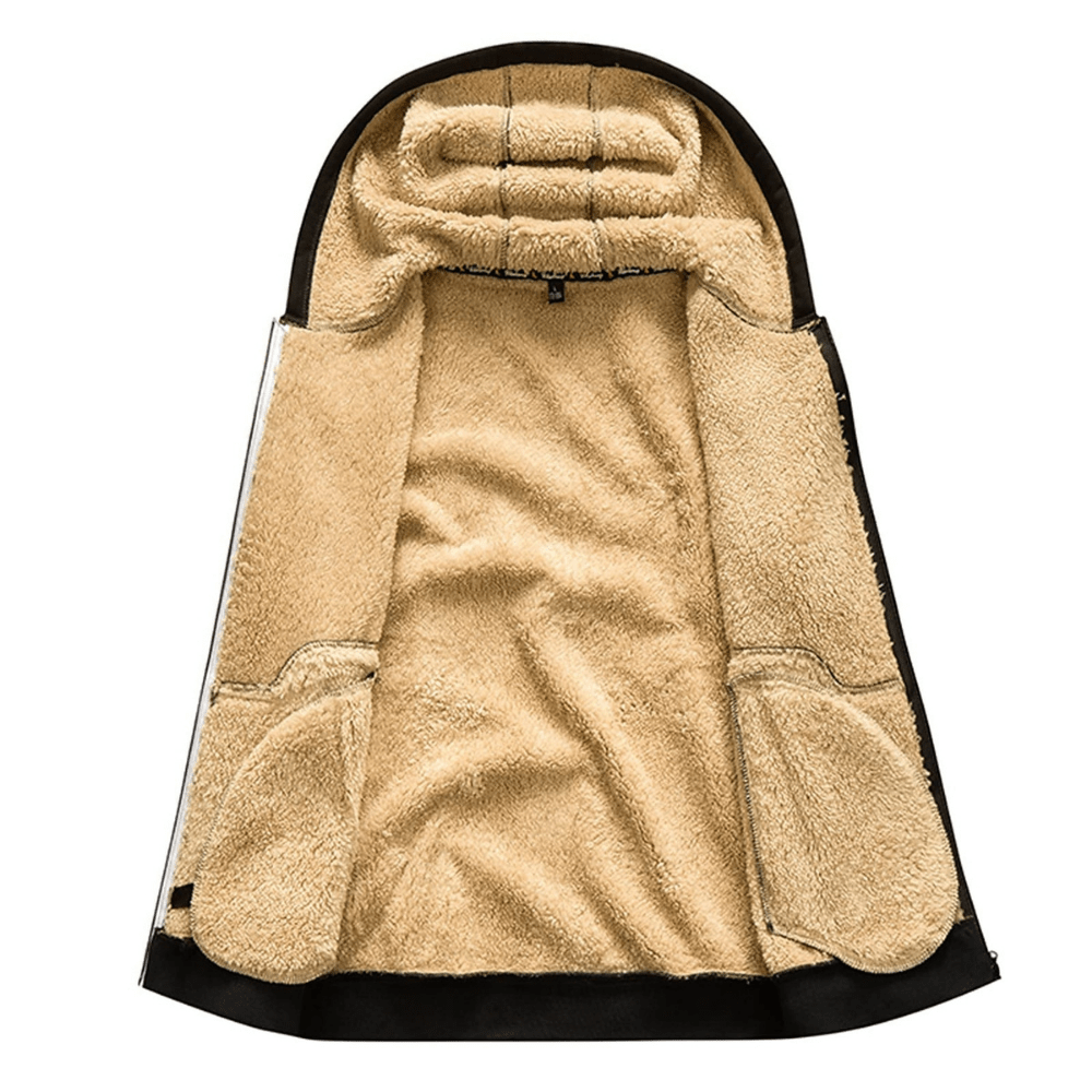 Herrer Hoodie Med Sherpa Foring & Lynlås