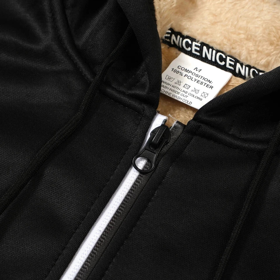 Herrer Hoodie Med Sherpa Foring & Lynlås