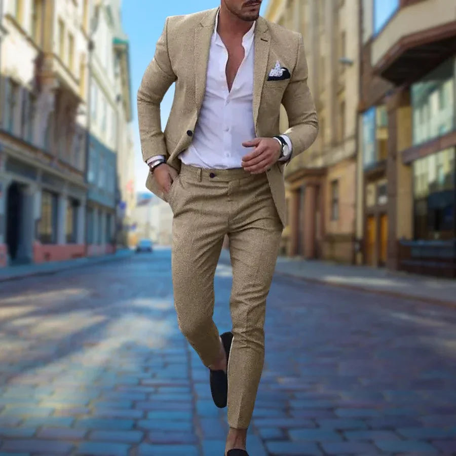 Herrer Jakkesæt Med Moderne Slim Fit & Lommer