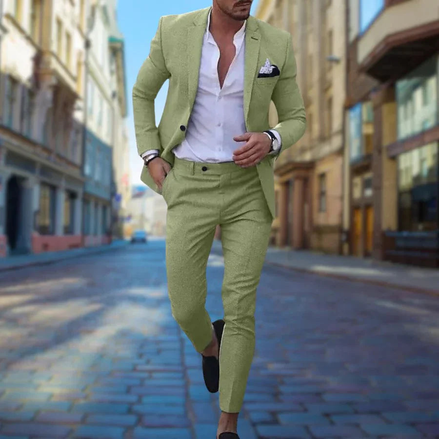 Herrer Jakkesæt Med Moderne Slim Fit & Lommer