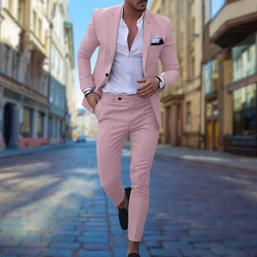 Herrer Jakkesæt Med Moderne Slim Fit & Lommer