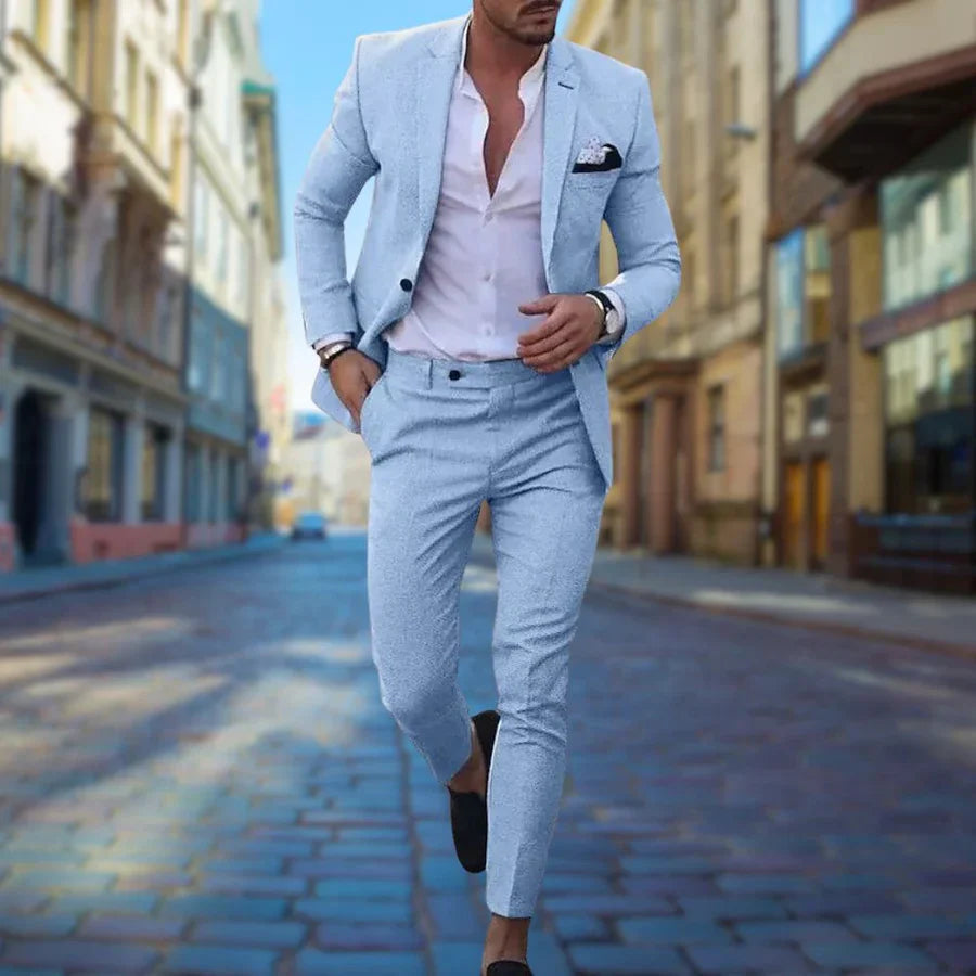 Herrer Jakkesæt Med Moderne Slim Fit & Lommer