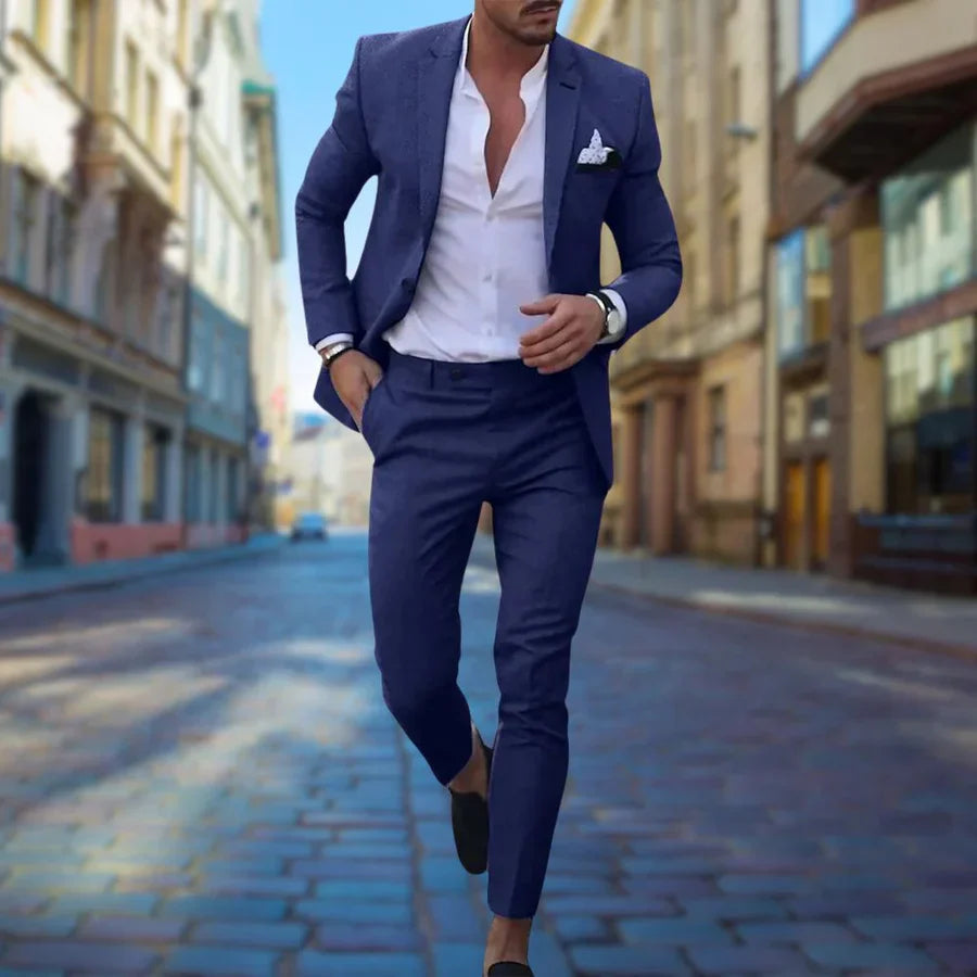 Herrer Jakkesæt Med Moderne Slim Fit & Lommer
