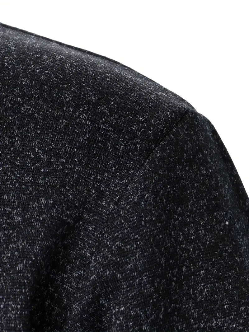 Herrer Pullover Med Knaplukning & Albuelapper