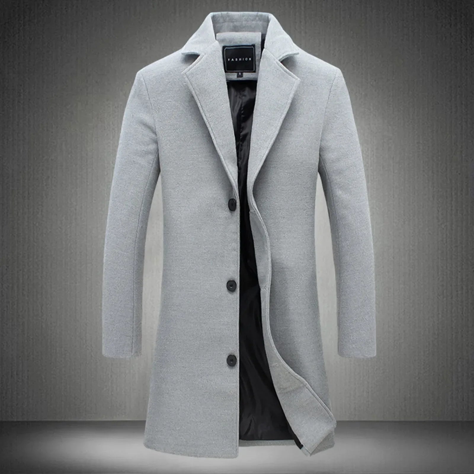 Herrer Trenchcoat Med Knaplukning