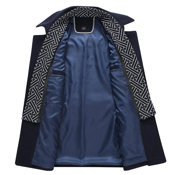 Herrer Trenchcoat Med Knaplukning & Lynlåslomme
