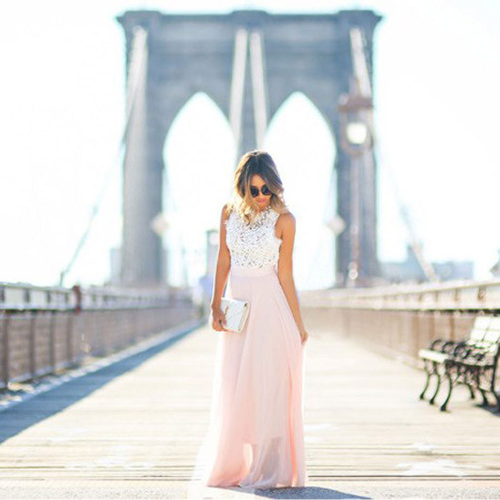 Iliana | Kvinders Elegante Hvid Maxi Kjole | Lang