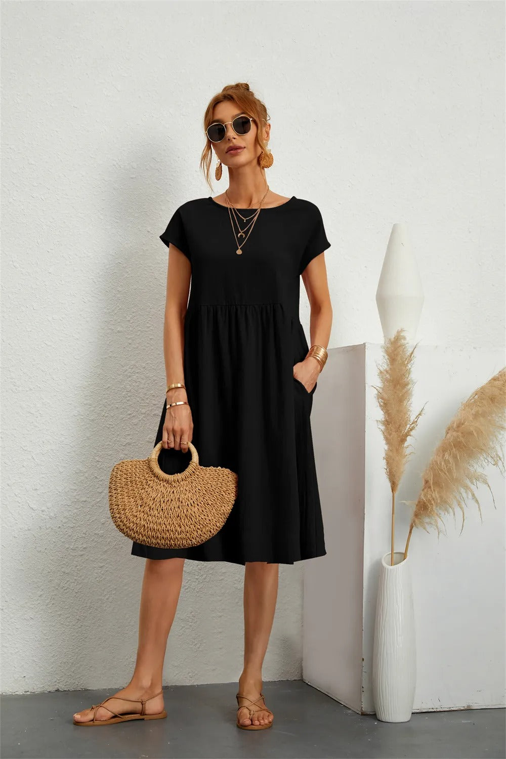 Irene | Damer Elegant Sommer Midi Kjole