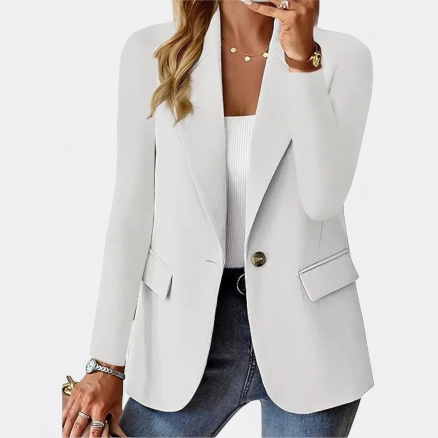 Ivelle | Kvinders Elegant Moderne Blazer | Forretning