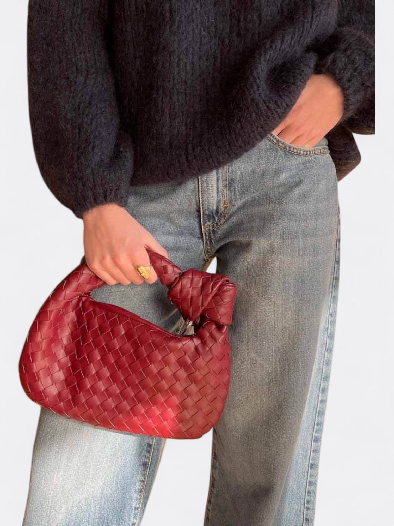 Lasya | Damers Vævet Elegant Taske | Vintage